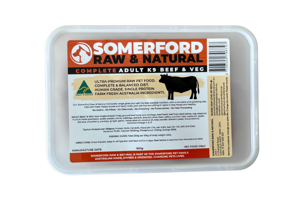 Somerford Raw & Natural Adult Dog Food New England Beef & Veg Pack + FREE Meaty Bones