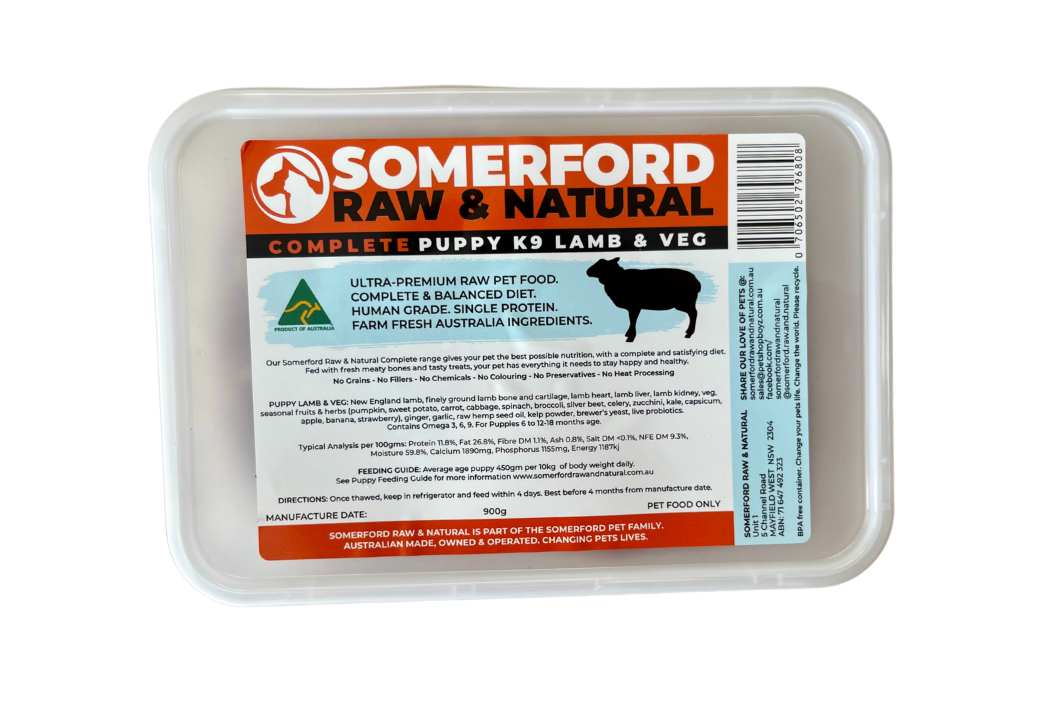 Somerford Raw & Natural - Puppy Food New England Lamb & Veg Pack + FREE Meaty Bones
