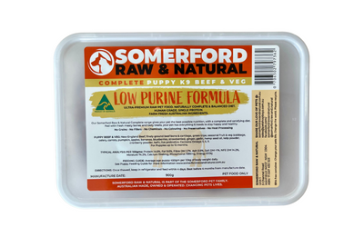 Somerford Raw & Natural - Low Purine Puppy Food New England Beef & Veg Pack + FREE Meaty Bones