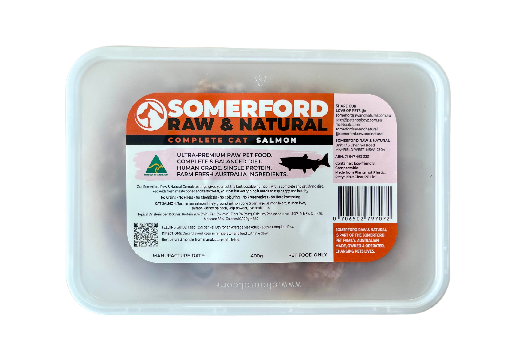 Cat Food Tasmanian Salmon Pack + FREE Meaty Bones