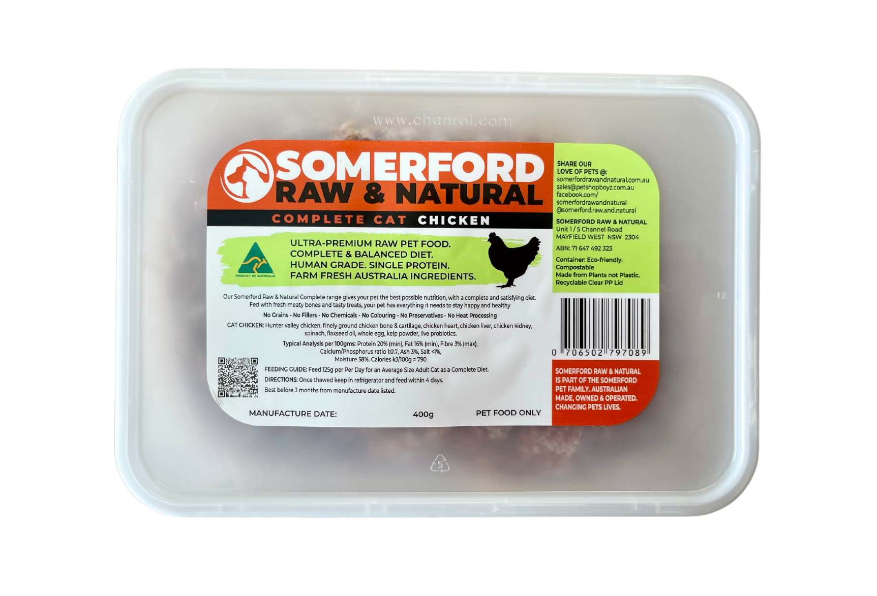 Cat Food Hunter Valley Chicken Pack + FREE Meaty Bones