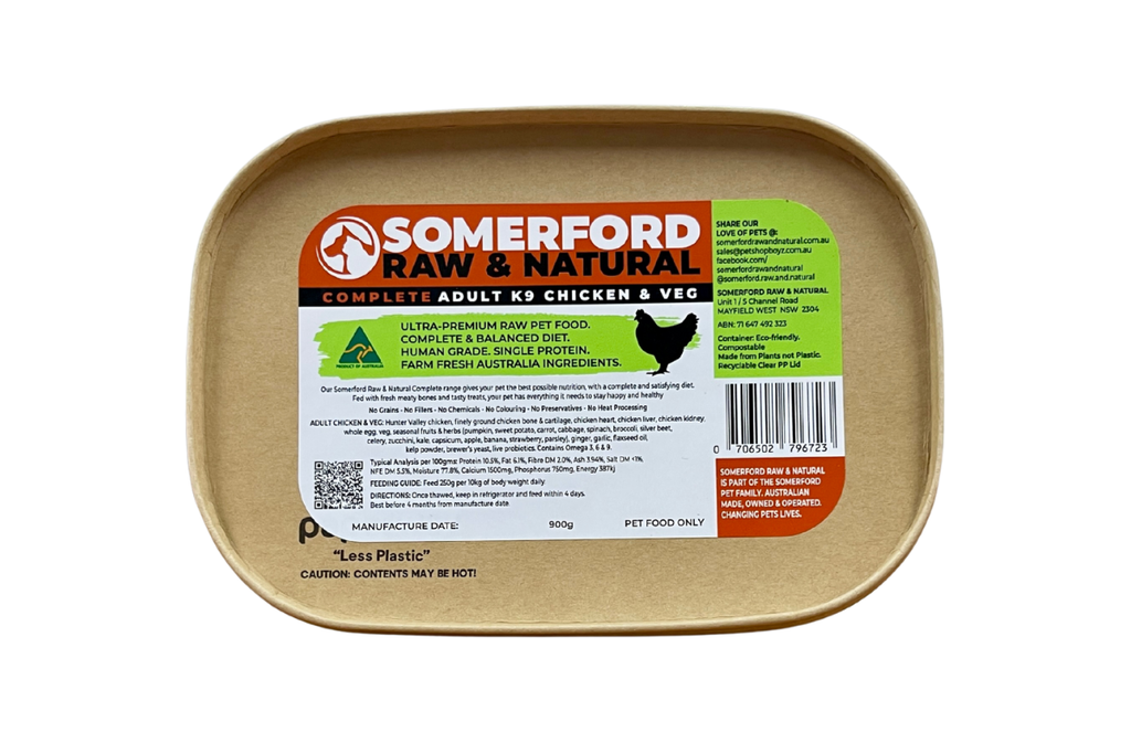 Somerford Raw & Natural - Adult Dog Food Hunter Valley Chicken & Veg Pack + FREE Meaty Bones