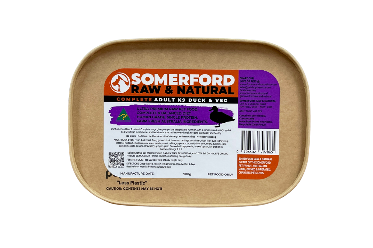 Somerford Raw & Natural "GAME MEAT RANGE" - Adult Dog Food Duck & Veg Pack + FREE Meaty Bones