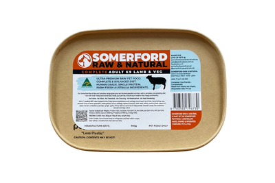 Somerford Raw & Natural - Adult Dog Food New England Lamb & Veg Pack + FREE Meaty Bones