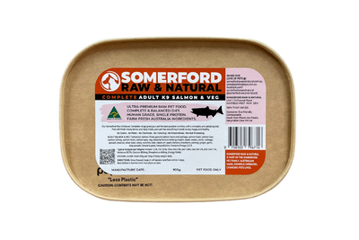 Somerford Raw & Natural - Adult Dog Food Tasmanian Salmon & Veg Pack FREE Meaty Bones