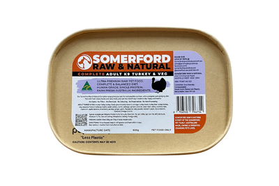 Somerford Raw & Natural - Adult Dog Food Hunter Valley Turkey & Veg Pack FREE Meaty Bones