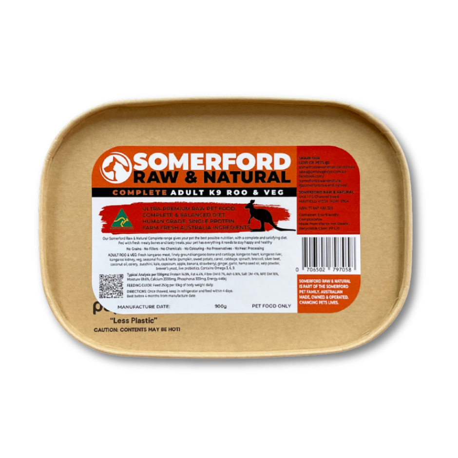 Somerford Raw Adult Dog Kangaroo Complete Meal Packs + FREE Meaty Bones