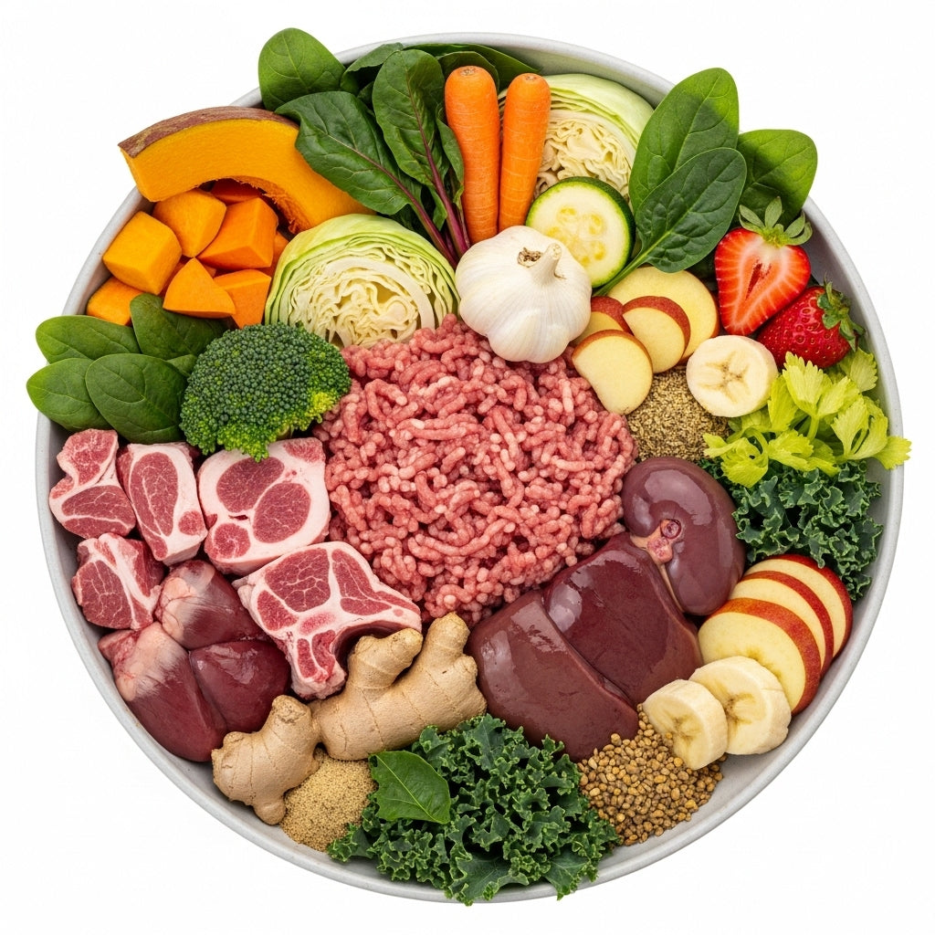 Somerford Raw & Natural - Adult Dog Food New England Lamb & Veg Pack + FREE Meaty Bones