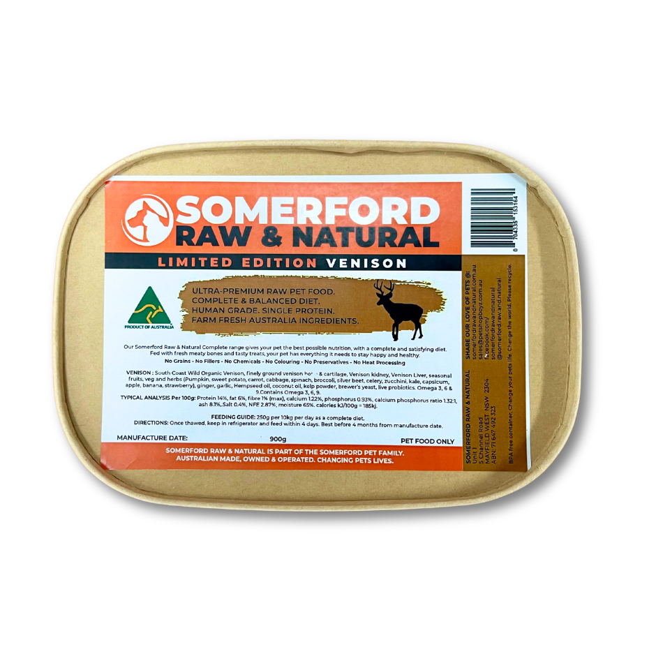 Somerford Raw Adult Dog Venison Complete Meal Packs + FREE Meaty Bones