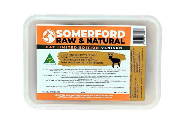 NEW LIMITED EDITION Cat Food "Novel Protein" Venison Pack + FREE Meaty Bones
