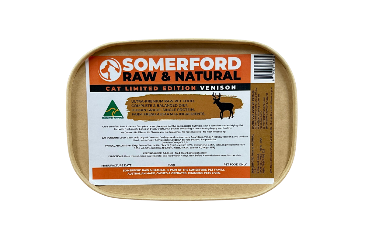 Cat Food "Novel Protein" Venison Pack + FREE Meaty Bones