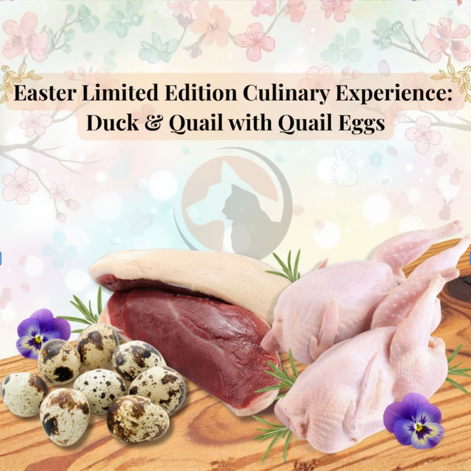 Somerford Raw & Natural - EASTER LIMITED EDITION Duck, Quail & Quail Eggs Dog Food Pack + FREE Meaty Bones.