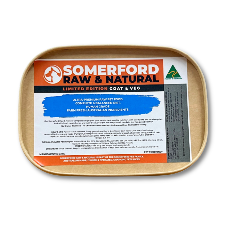 Somerford Raw Adult Dog Goat Complete Meal Packs + FREE Meaty Bones