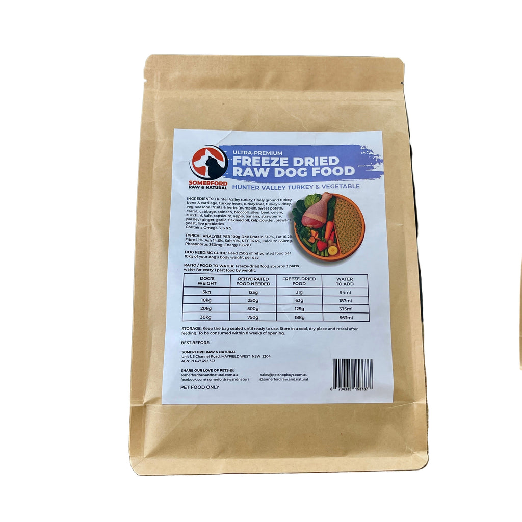 Somerford Freeze Dried Raw Dog Food Turkey & Veg