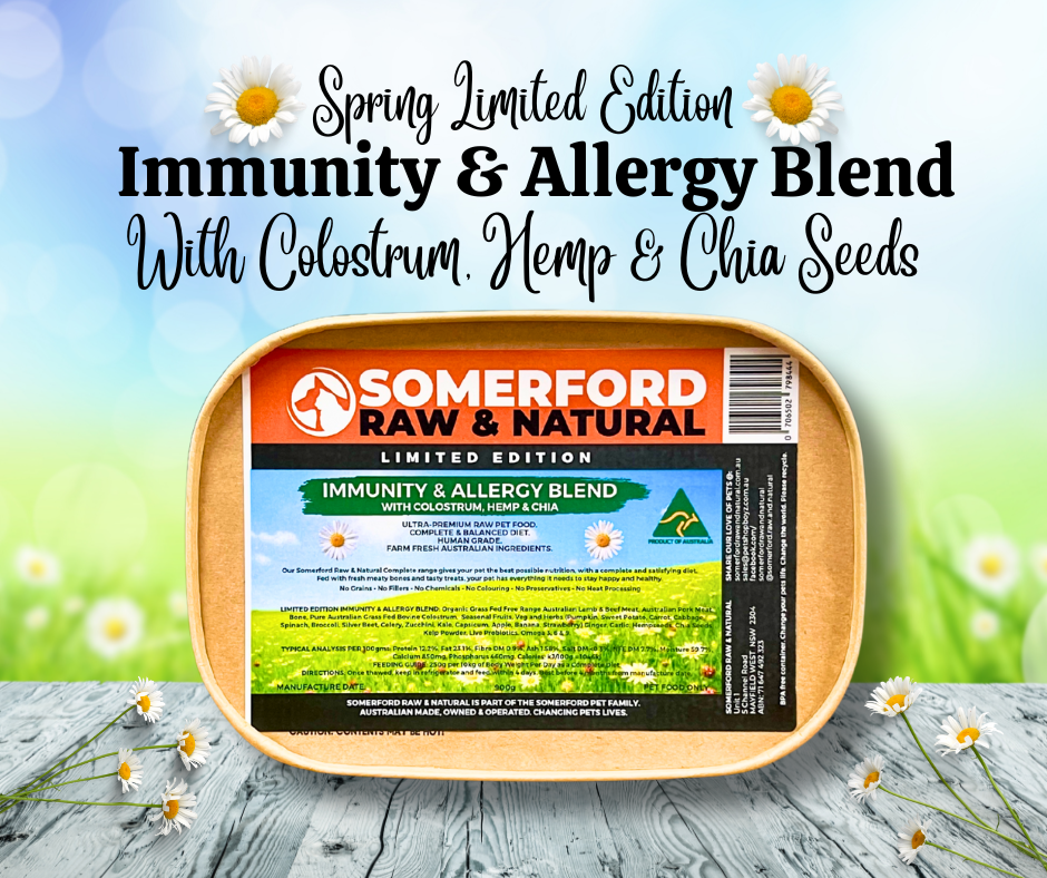 Somerford Raw & Natural - IMMUNITY & ALLERGY BLEND LIMITED EDITION Dog Food Pack + FREE Meaty Bones.
