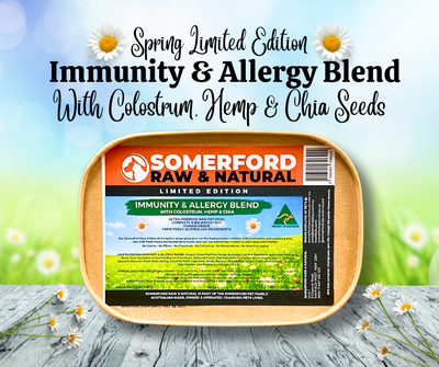 Somerford Raw & Natural - IMMUNITY & ALLERGY BLEND LIMITED EDITION Dog Food Pack + FREE Meaty Bones.