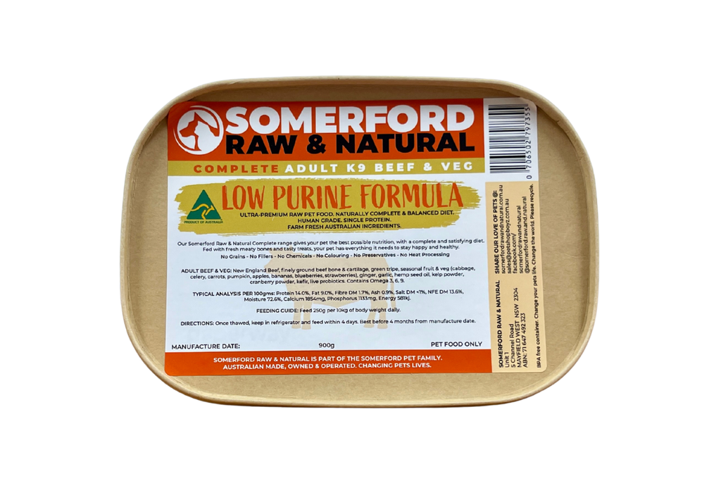 Somerford Raw & Natural - Low Purine All Life Stages Dog Food New England Beef & Veg Pack + FREE Meaty Bones