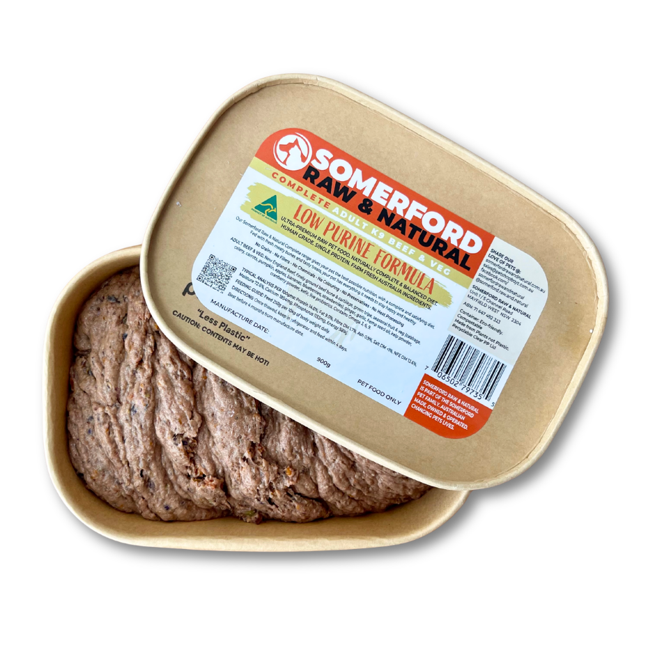 Somerford Raw Low Purine Beef Complete Dog Meal Packs + FREE Meaty Bones