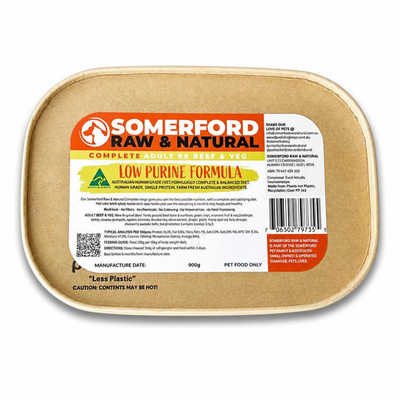Somerford Raw Low Purine Beef Complete Dog Meal Packs + FREE Meaty Bones