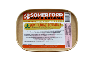 Somerford Raw & Natural - Low Purine All Life Stages Dog Food Tasmanian Salmon & Veg Pack + FREE Meaty Bones