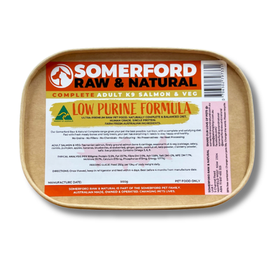 Somerford Raw Low Purine Salmon Complete Dog Meal Packs + FREE Meaty Bones