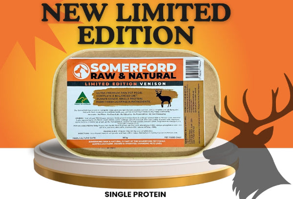 Somerford Raw & Natural - SINGLE PROTEIN VENISON LIMITED EDITION Dog Food Pack + FREE Meaty Bones.