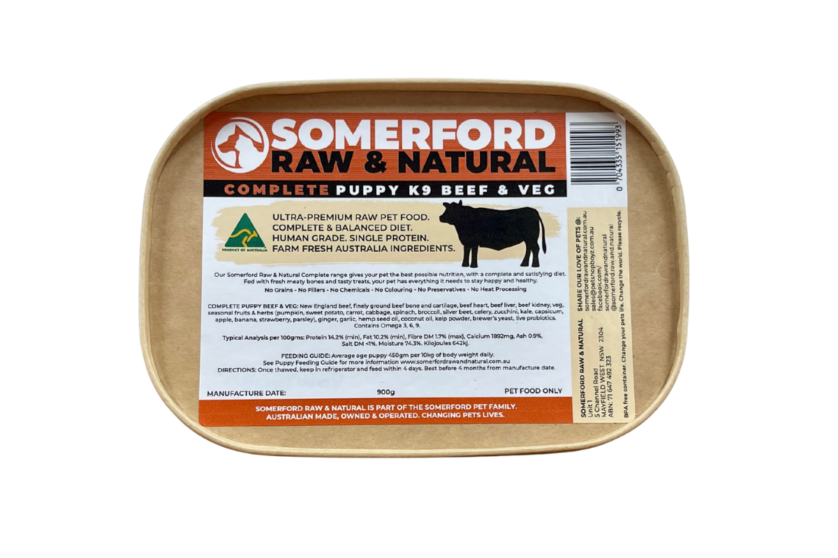 Somerford Raw & Natural Puppy Food New England Beef & Veg Pack + FREE Meaty Bones
