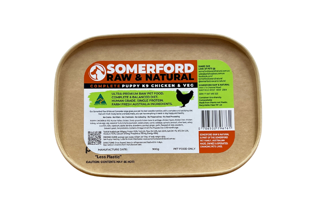 Somerford Raw & Natural - Puppy Food Hunter Valley Chicken & Veg Pack + FREE Meaty Bones