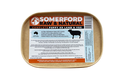 Somerford Raw & Natural - Puppy Food New England Lamb & Veg Pack + FREE Meaty Bones