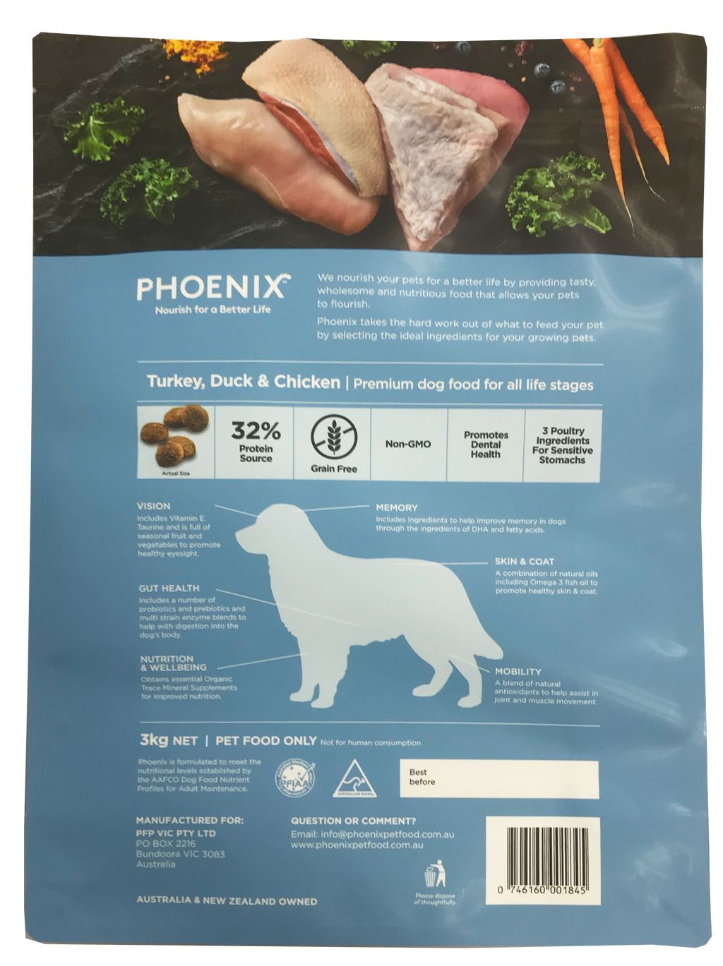 Phoenix - Grain Free Turkey, Duck & Chicken