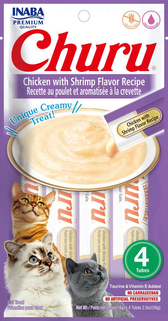 Inaba Churu Chicken with Shrimp Flavor Cat Treats